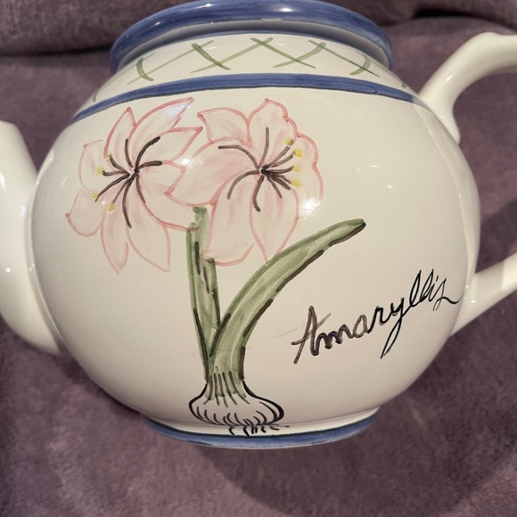Vintage Casafina Malveira Hand Painted TEA POT Signed and Numbered PORTUGAL - Picture 7 of 7